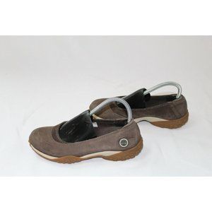 Timberland Women's Brown Nubuck Leather Slip On Flat Loafers Sz 7.5m